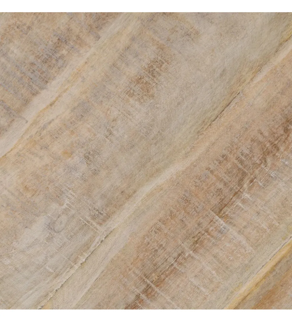 Stół WORNMIN 120 cm drewno mango przecierana biel