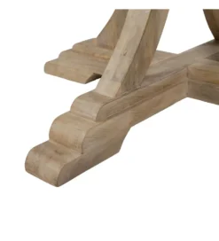 Stół WORNMIN 120 cm drewno mango przecierana biel