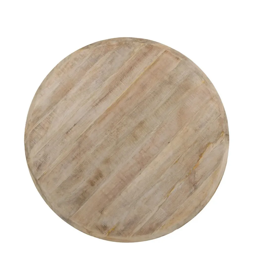Stół WORNMIN 120 cm drewno mango przecierana biel