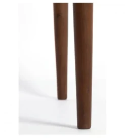 Stół ZALE 120 cm drewno akcja ciemny brązowy