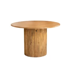 Stół z szafką TRES CHIC 120 cm drewno mango brązowy