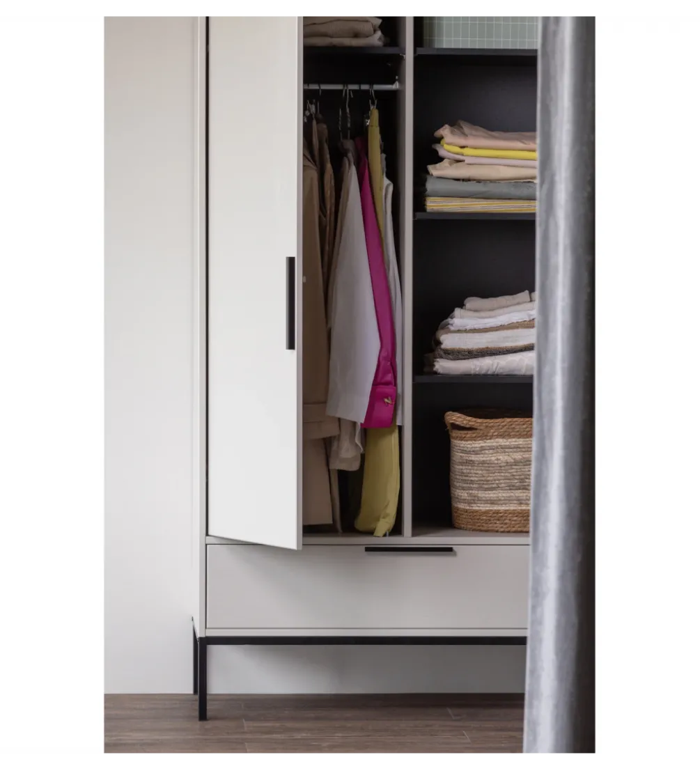Szafa ADAM 200 cm drewno sosny dust