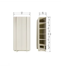 Szafa BASU 210 cm drewno sosny dust