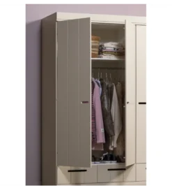 Szafa DRAWER 195 x 140 cm drewno sosna dust
