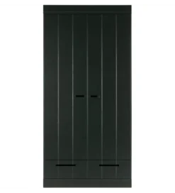 Szafa DRAWER 195 x 94 cm drewno sosna czarna