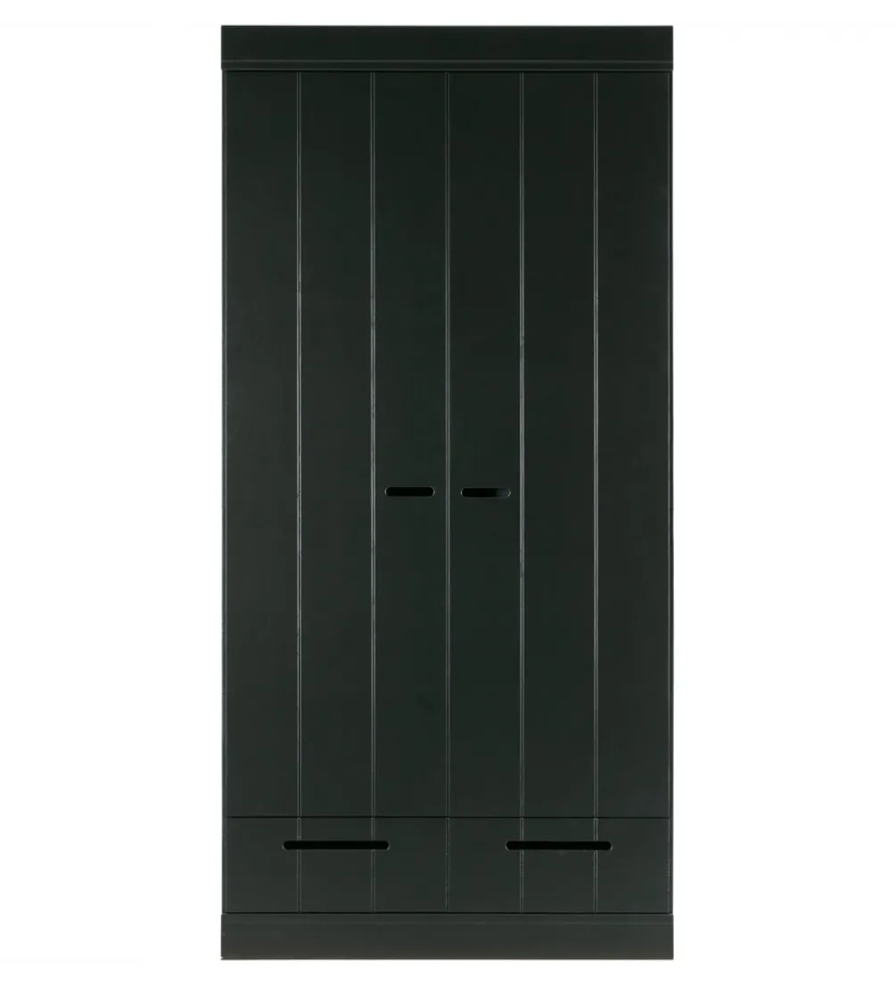 Szafa DRAWER 195 x 94 cm drewno sosna czarna