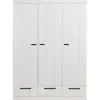 Szafa DRAWER 195 x 140 cm drewno sosna biała