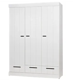 Szafa DRAWER 195 x 140 cm drewno sosna biała