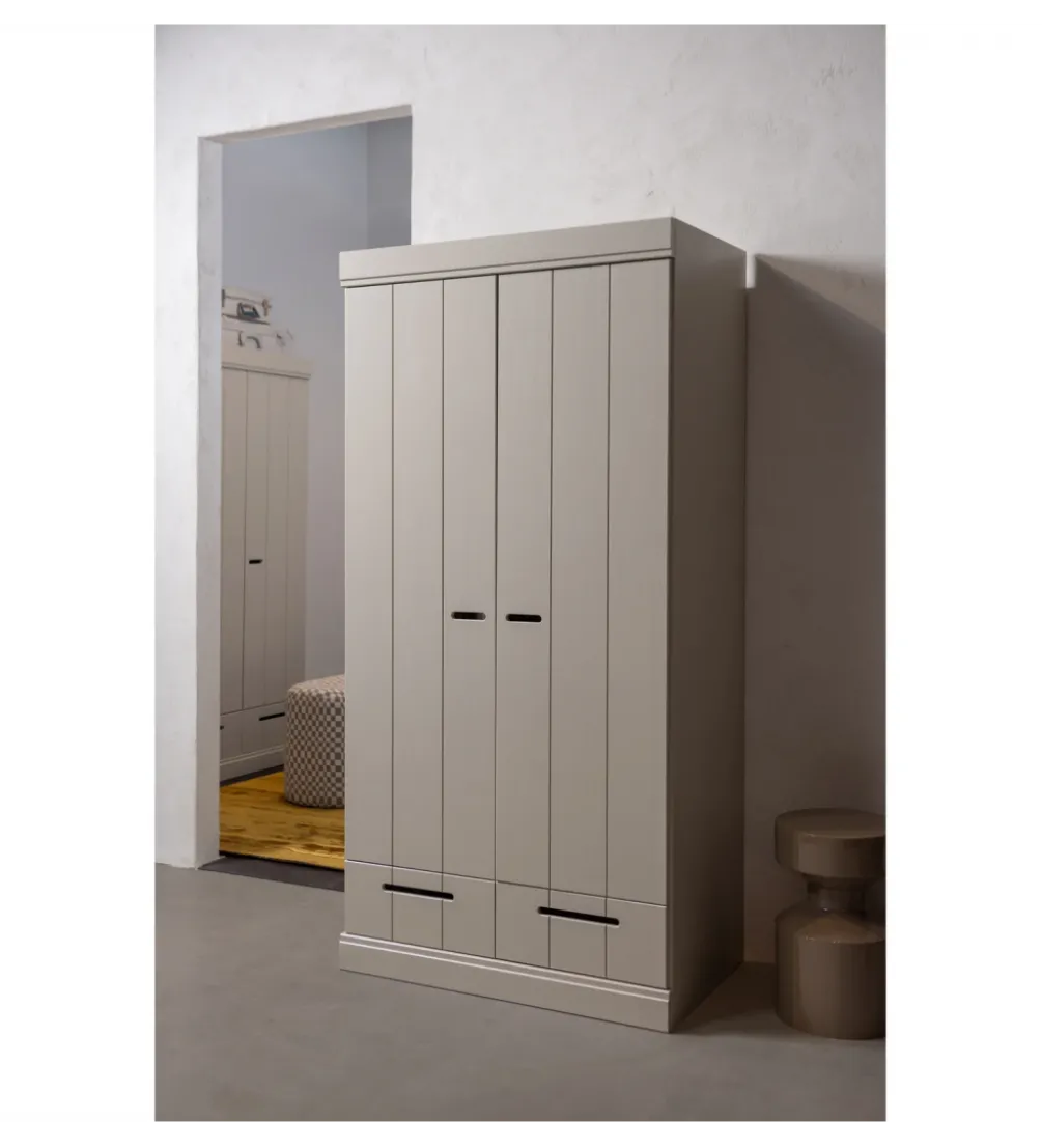 Szafa DRAWER 195 x 94 cm drewno sosna dust