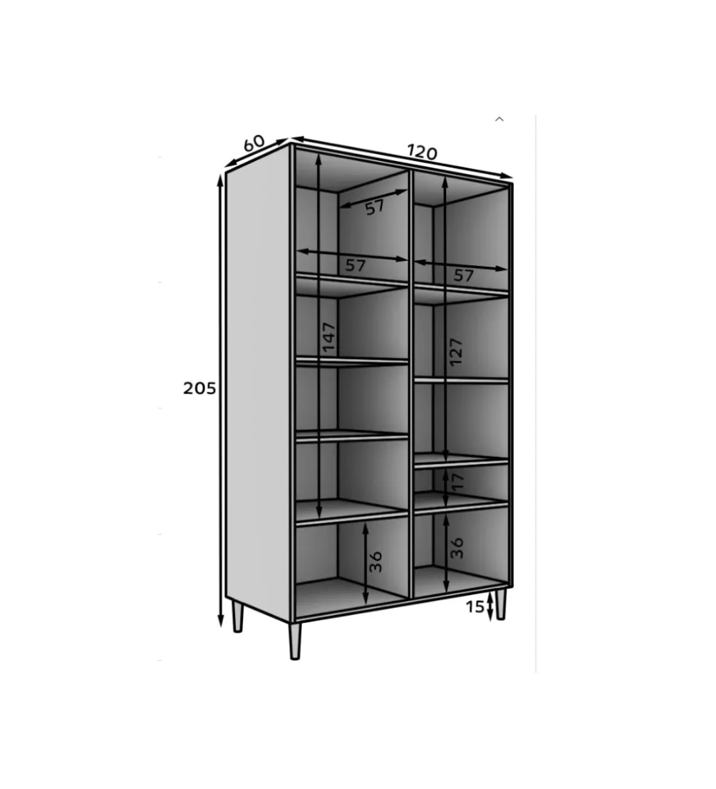 Szafa DULLUM 120 cm biały
