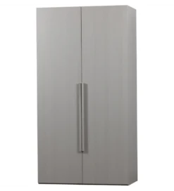 Szafa dwudrzwiowa RENS 110 cm dekor orzechowy szara