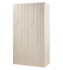 Szafa Japandi z wzorem RAIN 200 cm drewno sosny dust