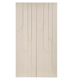Szafa Japandi z wzorem RAIN 200 cm drewno sosny dust