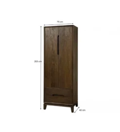 Szafa KORTE 75 cm drewno mango brąz