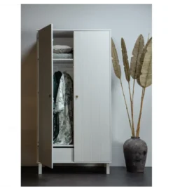 Szafa MADU 195 cm drewno sosna szara