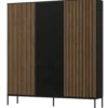 Szafa MEORATI 200 cm czarny mat/dąb artisan