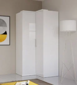 Szafa narożna OPTIMA 109 cm biała