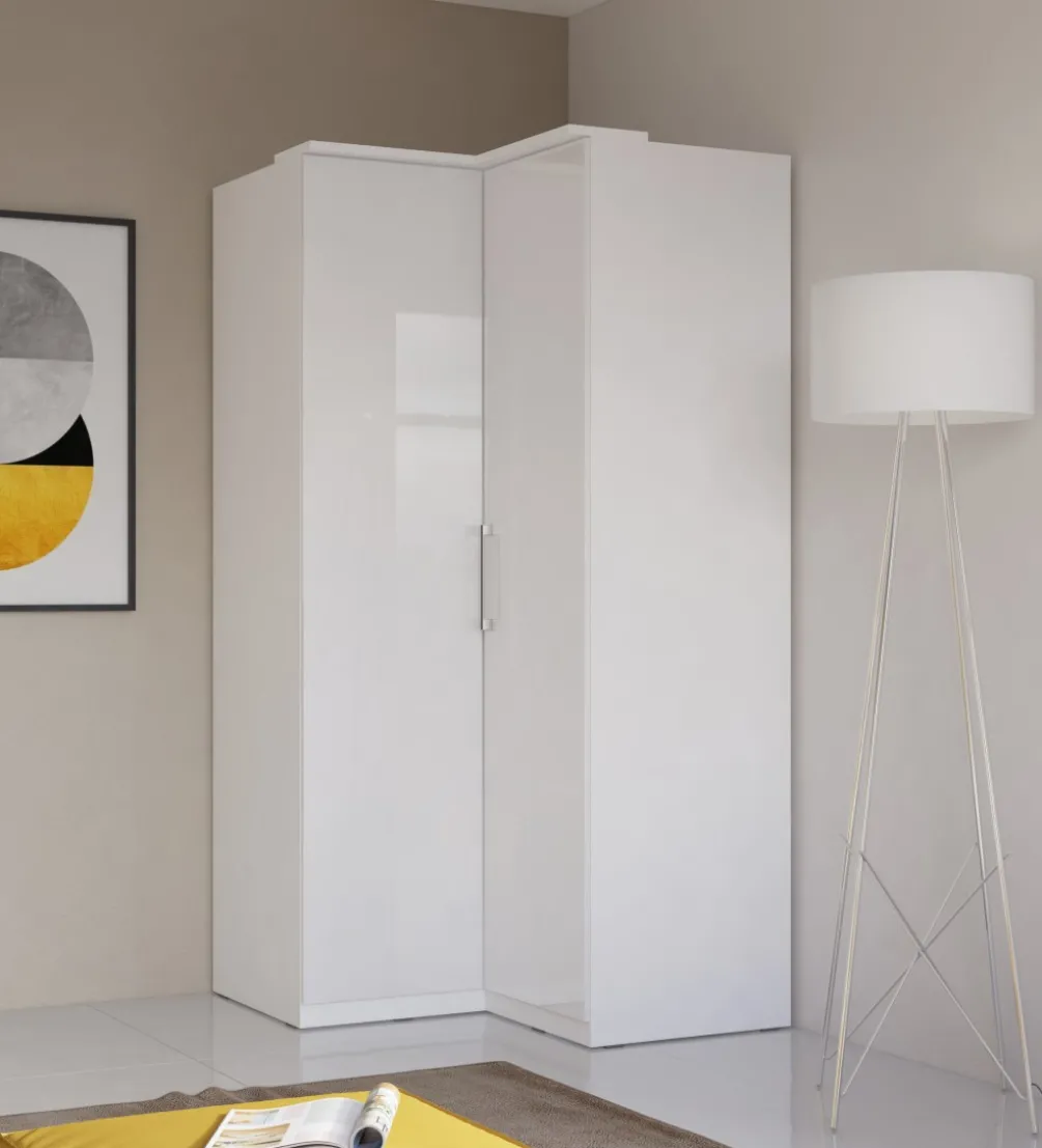Szafa narożna OPTIMA 109 cm biała