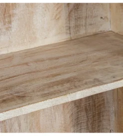 Szafa NEMARIA 180 cm drewno mango biała przecierana