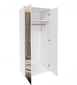 Szafa OPTIMA 90 cm biała z lustrami