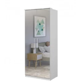 Szafa OPTIMA 90 cm biała z lustrami