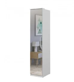 Szafa OPTIMA 45 cm biała z lustrem
