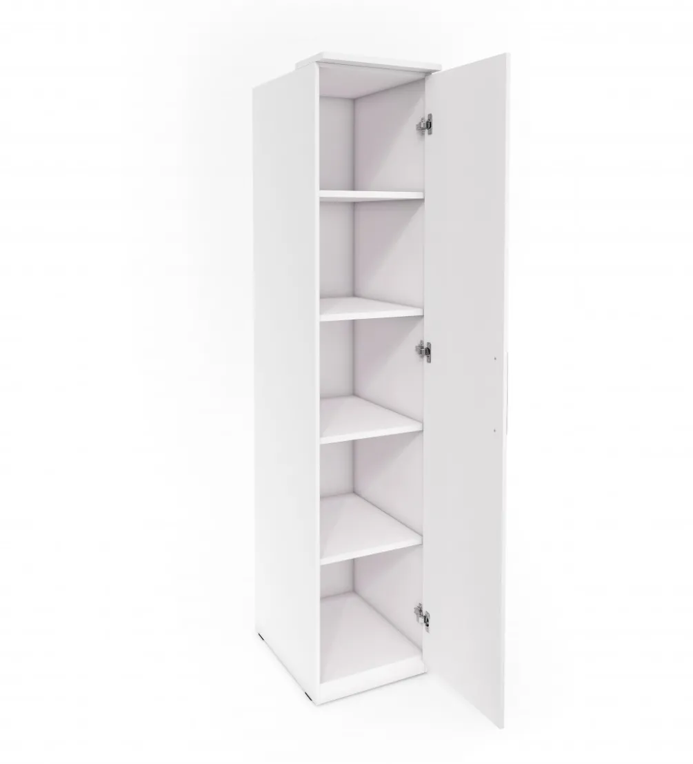 Szafa OPTIMA 45 cm biała z lustrem