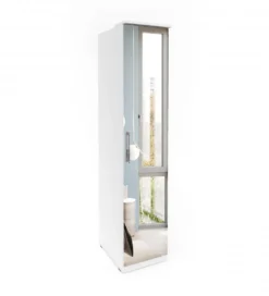 Szafa OPTIMA 45 cm biała z lustrem