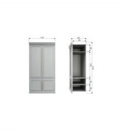 Szafa ORGANIZE 44 cm drewno sosny mist