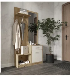 Szafa PERGO 90 cm naturalna biała