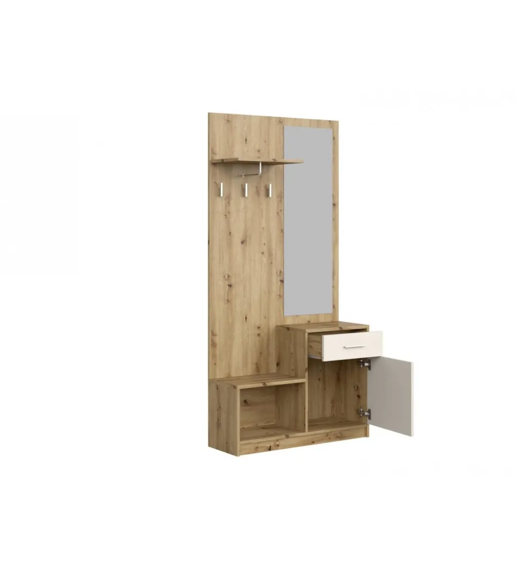 Szafa PERGO 90 cm naturalna biała