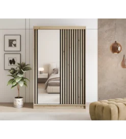 Szafa przesuwna EMERIO II 120 cm kolor dąb artisan