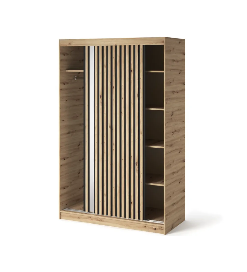 Szafa przesuwna EMERIO II 120 cm kolor dąb artisan