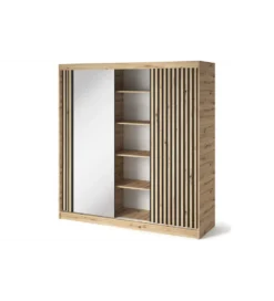 Szafa przesuwna EMERIO III 180 cm kolor dąb artisan