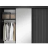 Szafa przesuwna PRESCCO III z lustrem 180 cm czarny