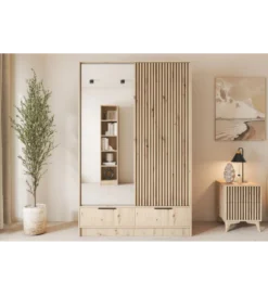 Szafa przesuwna VOODI II 120 cm z lustrem kolor dąb artisan