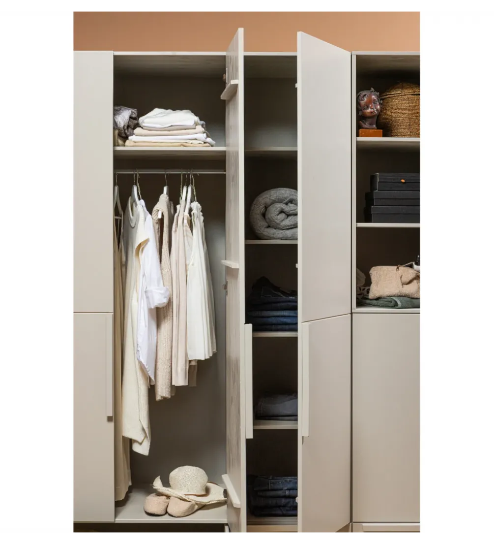 Szafa PURE 215 x 142 cm drewno sosny dust