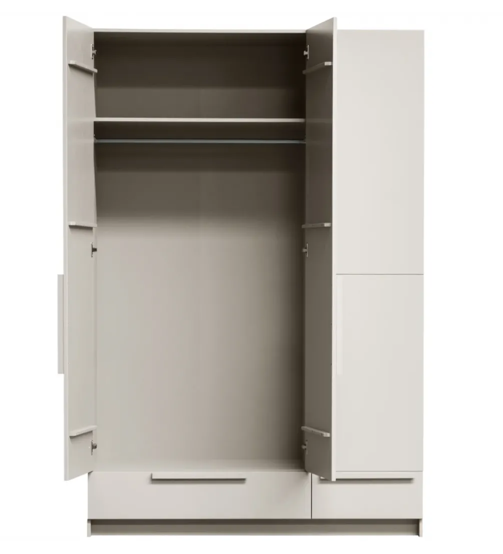 Szafa PURE 215 x 142 cm drewno sosny dust