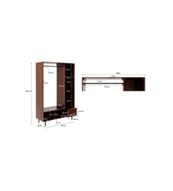 Szafa RAVELLO 185 x 120 cm drewno mango