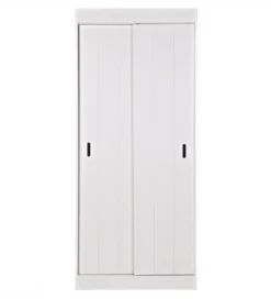 Szafa ROW 195 cm drewno sosny biała