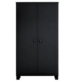 Szafa TIES 202 cm drewno sosny czarna