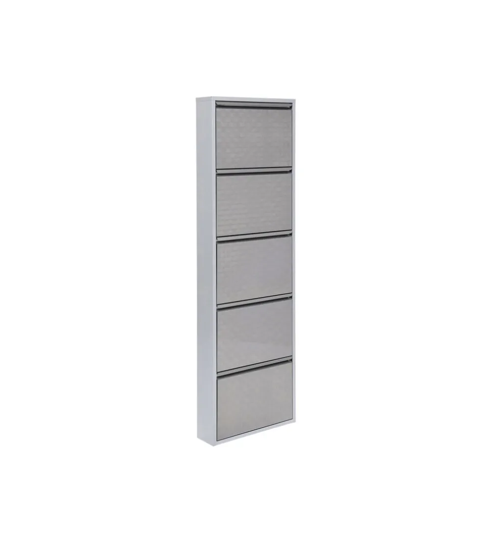 Szafka na buty CARUSO 170 cm srebrna