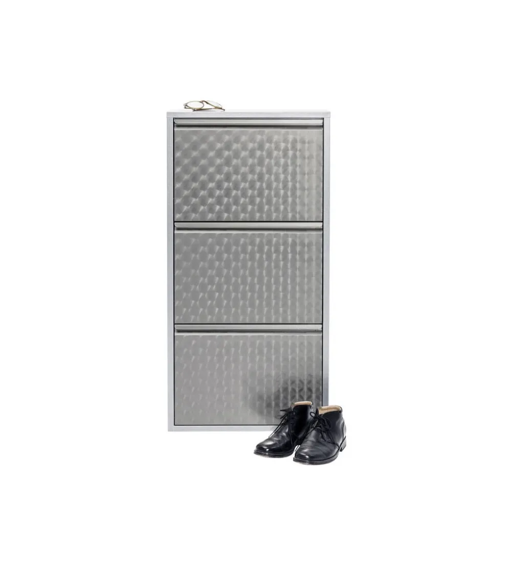 Szafka na buty CARUSO 103 cm srebrna