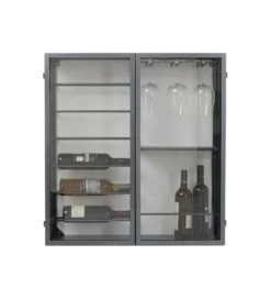 Szafka na wino PORTO 75 x 80 cm czarna