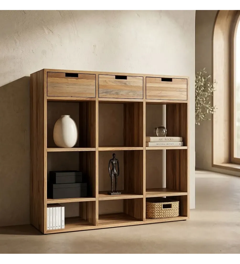 Szafka KURAN 96 cm drewno teak naturalny