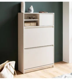 Szafka na buty FLURE 71 cm biała