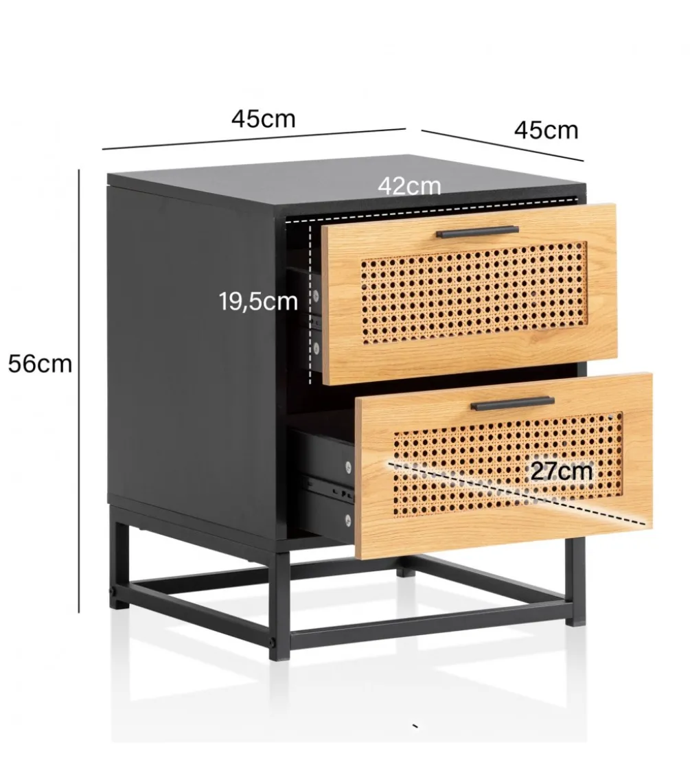 Szafka nocna Ambert 45 cm czarna