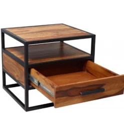Szafka nocna CARBERA 50 cm drewno sheesham