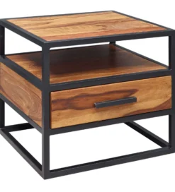 Szafka nocna CARBERA 50 cm drewno sheesham