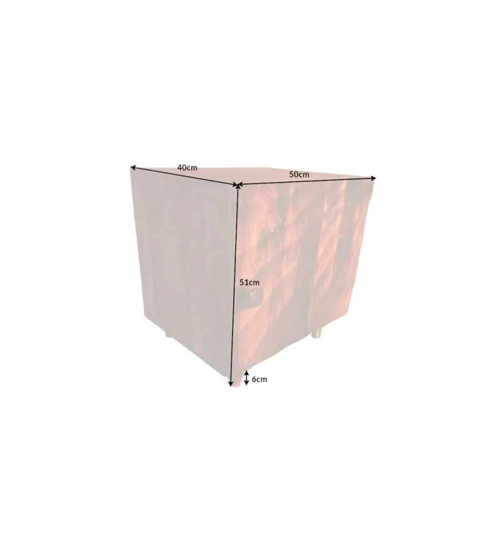 Szafka nocna DAVIDE Scorpion 50 cm drewno mango brąz